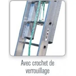 Echelle coulisse 2 plans à corde