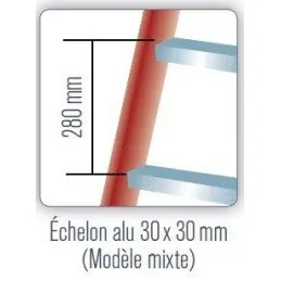 Echelle simple alu / acier