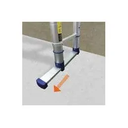 Base avec stabilisateurs repliables pour le stockage et l’utilisation contre un mur