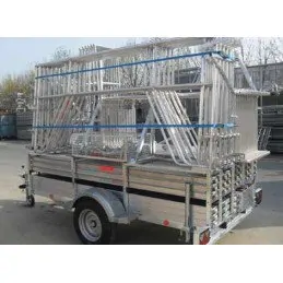 Remorque pour 82 m² de façade Layher