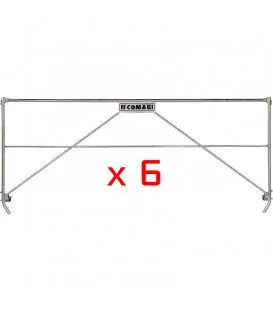 Lot de 6 garde-corps Fusio 3m sans plinthe