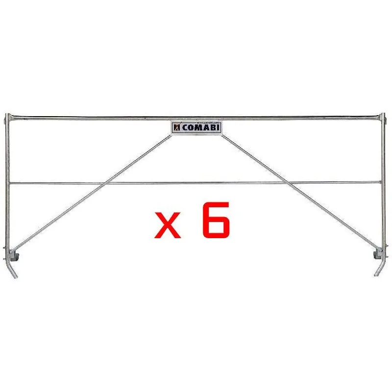 Lot de 6 garde-corps Fusio 3m sans plinthe