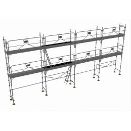 Echafaudage façadier DUO45+ 78m² avec garde-corps GCMS