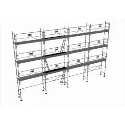 Echafaudage façadier NF 104m² avec GCMS