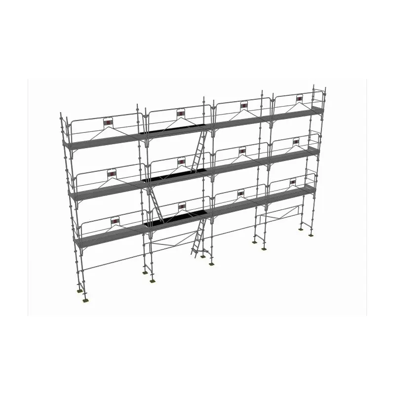 Echafaudage façadier NF 104m² avec GCMS
