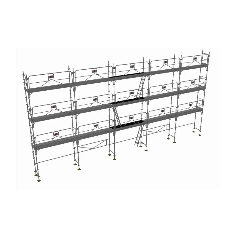 Echafaudage façadier NF 128m² avec GCMS