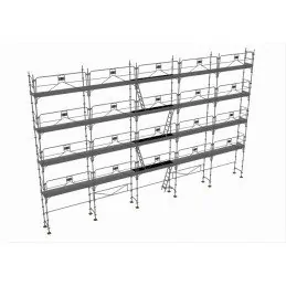 Echafaudage façadier NF 160m² avec GCMS
