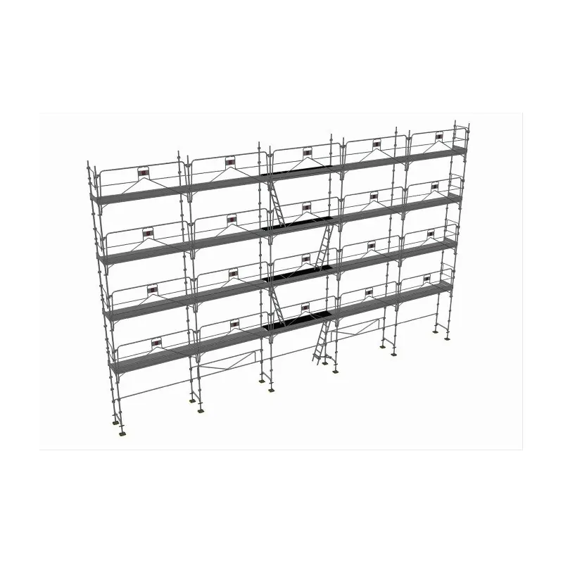 Echafaudage façadier NF 160m² avec GCMS