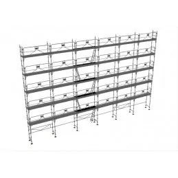 Echafaudage façadier NF 228m² avec GCMS