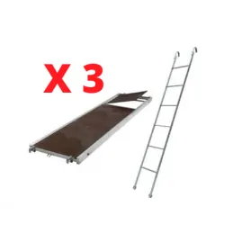 Lot de 3 Planchers alu bois...
