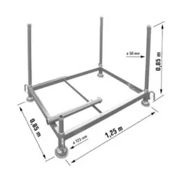 Rack stockage avec mesures