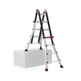Echelle pliante compacte - FLEX'UP, position échelle double en décalage de niveau.