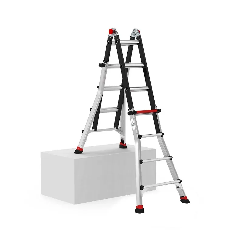 Echelle pliante compacte - FLEX'UP, position échelle double en décalage de niveau.