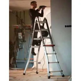 Echelle pliante compacte - FLEX'UP, position échelle double/chantier