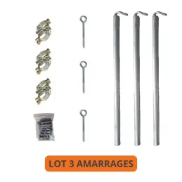 Lot complet de 3 amarrages