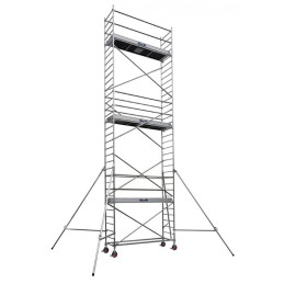 Echafaudage roulant alu docker 85 - long.2.54m - haut.travail 8m90 - version lisses.